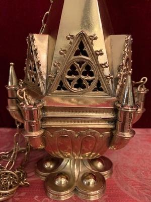 Censer style Gothic - style en Bronze / Polished and Varnished, Belgium 19th century