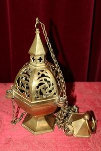 Censer style Gothic - style en Bronze, Dutch 19th century