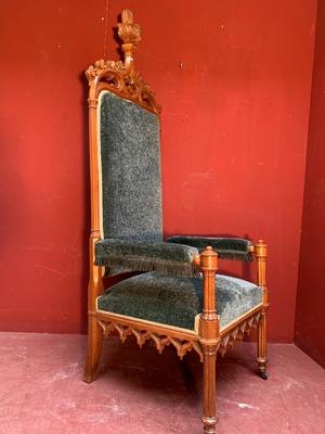 Chair style Gothic - Style en Walnut wood , France 19th century