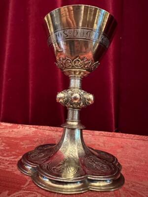 Chalice style Gothic - Style en Full - Silver / Could be Polished !, Belgium  20 th century ( Anno 1923 )