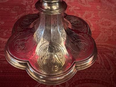 Chalice style Gothic - Style en Full - Silver / Could be Polished !, Belgium  20 th century ( Anno 1923 )