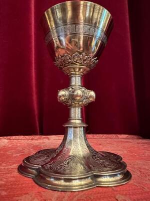 Chalice style Gothic - Style en Full - Silver / Could be Polished !, Belgium  20 th century ( Anno 1923 )