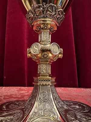 Chalice style Gothic - Style en Full - Silver / Polished & Varnished , Belgium  19th century anno 1875