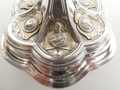 Chalice  style Gothic - Style en Full - Silver / Silver Marks Present, Belgium  19 th century