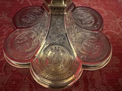 Chalice style Gothic - Style en Full - Silver, Belgium  19 th century ( Anno 1875 )