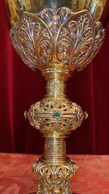Chalice By Billiaux-Grosse  style Gothic - style en Full - Silver Gilt, Billiaux-Grosse (Brussels)