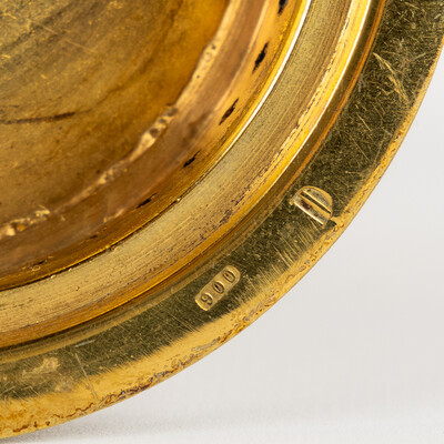Chalice By Bourdon Gent style Gothic - Style en Full - Silver / Silver Marks Present / Stones / Enamel, Gent - Belgium  19 th century