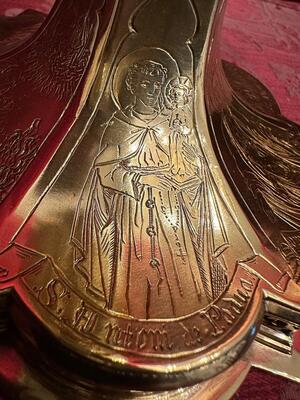 Chalice With Original Paten & Spoon By J. Van Roosmalen & Zn Utrecht style Gothic - Style en Full - Silver / Silver Marks Present, Utrecht Netherlands 19 th century ( Anno 1885 )