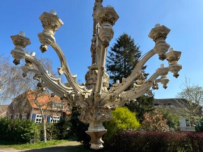 Chandelier style Gothic - Style en Wood, Netherlands  19 th century ( Anno 1865 )