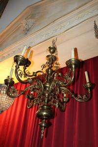 Chandelier style Gothic - style en Brass / Bronze, Belgium 19th century