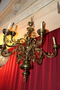 Chandelier style Gothic - style en Brass / Bronze, Belgium 19th century