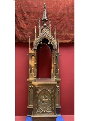 Chapel & Tabernacle  style Gothic - style en Bronze / Gilt / Stones, France 19th century ( anno 1875 )