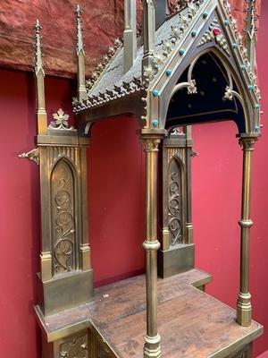 Chapel & Tabernacle  style Gothic - style en Bronze / Gilt / Stones, France 19th century ( anno 1875 )