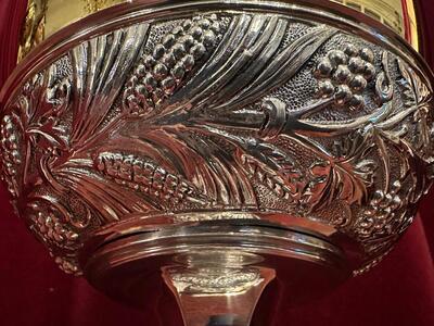 Ciborium style Gothic - Style en Full - Silver / Silver Marks Present / Polished and Varnished, Netherlands  19 th century
