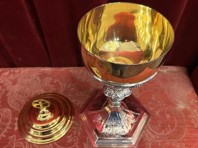 Ciborium style Gothic - Style en Full - Silver / Silver Marks Present / Polished and Varnished, Netherlands  19 th century