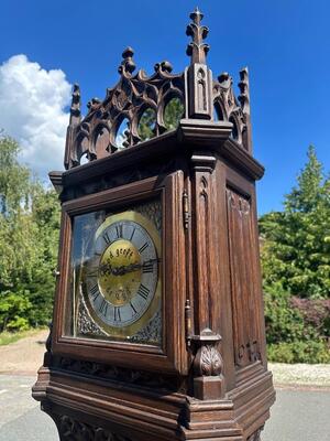 1 Gothic - style Clock Case Made By J.D. Jeager Meubelen Eeklo Belgium