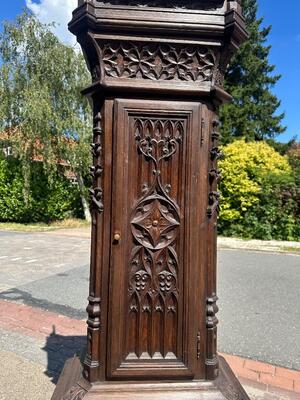 1 Gothic - style Clock Case Made By J.D. Jeager Meubelen Eeklo Belgium