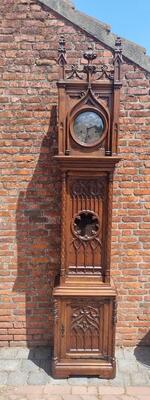 Clock Expected ! style Gothic - Style en Wood, France 19 th century