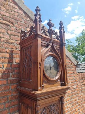 Clock Expected ! style Gothic - Style en Wood, France 19 th century