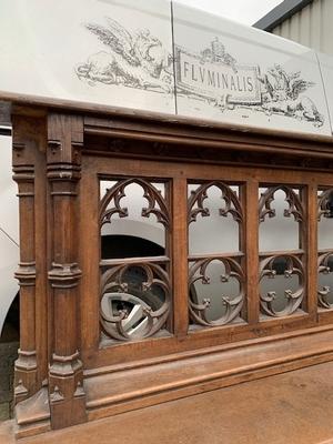 Communion - Kneeler style Gothic - style en Oak wood, Belgium 19th century ( anno 1890 )