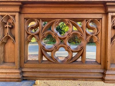 Communion Rail style Gothic - Style en Oak wood, England 19 th century ( Anno 1875 )