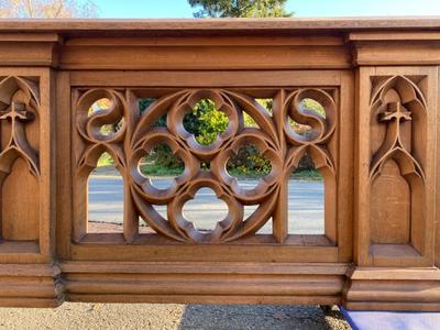 Communion Rail style Gothic - Style en Oak wood, England 19 th century ( Anno 1875 )