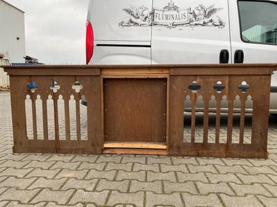 Communion Rail style Gothic - style en Oak wood, Belgium 19 th century