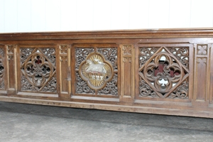 Communion Rail style Gothic - style en WOOD OAK, France 19th century