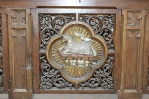 Communion Rail style Gothic - style en WOOD OAK, France 19th century