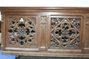 Communion Rail style Gothic - style en WOOD OAK, France 19th century