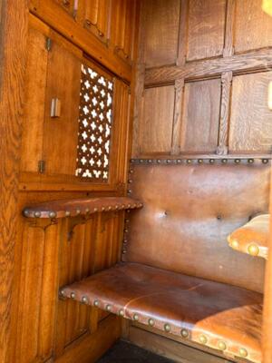 Confessional style Gothic - Style en Oak wood, Belgium  19 th century