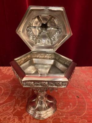 Container  style Gothic - style en Full - Silver / 3 Silver Marks / Polished Varnished, Dutch 19 th century ( Anno 1850 )