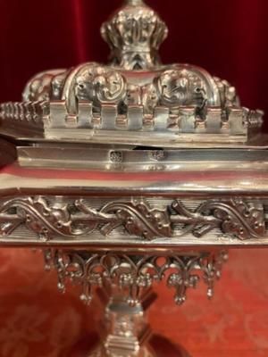 Container  style Gothic - style en Full - Silver / 3 Silver Marks / Polished Varnished, Dutch 19 th century ( Anno 1850 )