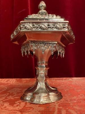 Container  style Gothic - style en Full - Silver / 3 Silver Marks / Polished Varnished, Dutch 19 th century ( Anno 1850 )