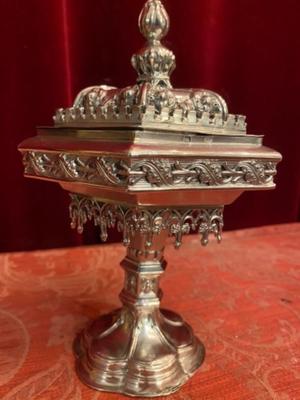 Container  style Gothic - style en Full - Silver / 3 Silver Marks / Polished Varnished, Dutch 19 th century ( Anno 1850 )