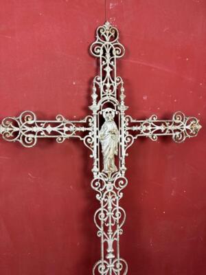 Cross From Graveyard style Gothic - Style en Cast - Iron, France 19 th century