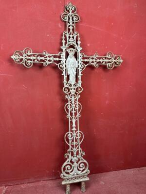 Cross From Graveyard style Gothic - Style en Cast - Iron, France 19 th century