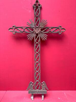 Cross From Graveyard style Gothic - Style en Cast - Iron, France 19 th century