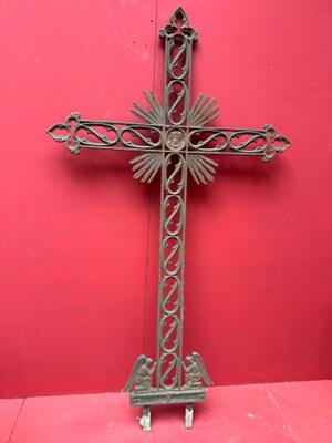 Cross From Graveyard style Gothic - Style en Cast - Iron, France 19 th century