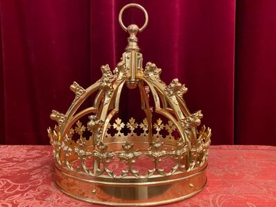 Crown style Gothic - Style en Bronze / Polished and Varnished, Belgium 19 th century ( Anno 1875 )