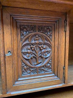 Desk style Gothic - Style en Oak Wood, Belgium 19th century