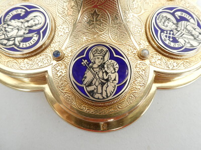 1 Gothic - Style Detail Pictures For Id : 7009294 Exceptional Chalice By Jean - Baptiste Van Damme - Bruges - Belgium With Original Paten, Spoon And Case