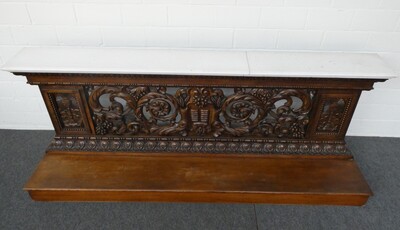 Double - Sided Communion Rail  style Gothic - Style en Wood, Belgium  19 th century