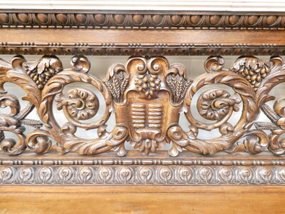 Double - Sided Communion Rail  style Gothic - Style en Wood, Belgium  19 th century