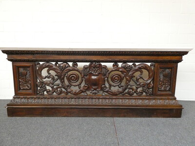 Double - Sided Communion Rail Expected ! style Gothic - Style en Wood, Belgium  19 th century