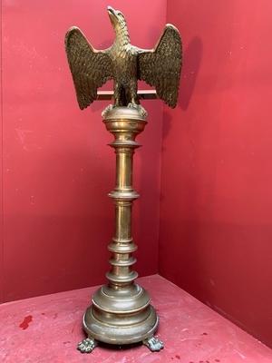 Eagle Lectern. Could Be Polished. style Gothic - style en Full Bronze, England. St Peters Church Bishop Auckland  19th century