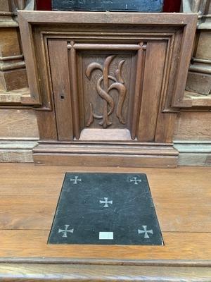 Exceptional Altar style Gothic - style en Oak wood, Belgium 19th century ( anno 1875 )