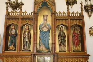 Exceptional Altar style Gothic - style en WOOD OAK, Belgium 19th century (1870)