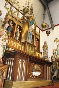 Exceptional Altar style Gothic - style en WOOD OAK, Belgium 19th century (1870)