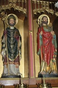 Exceptional Altar style Gothic - style en Oak wood, Belgium 19th century (1870)